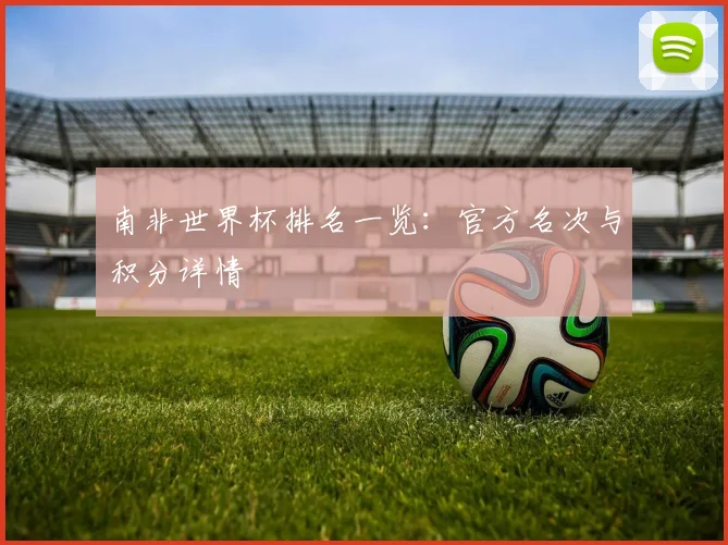南非世界杯排名一览:官方名次与积分详情